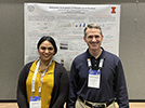Prakriti and Scott at Prakriti's poster at the ACS Midwest/Great Lakes Regional Meeting in St. Louis, October 2023